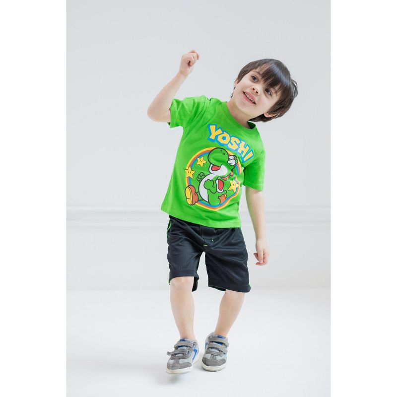 SUPER MARIO Nintendo Mario Luigi Bowser 4 Pack T-Shirts Toddler, 3 of 8