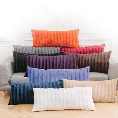 Sand Faux Fur Rectangular Body Pillow for Kids - 18" x 40"