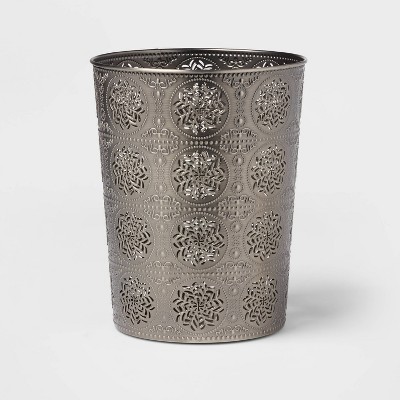 Solid Bathroom Wastebasket Dark Silver - Threshold™