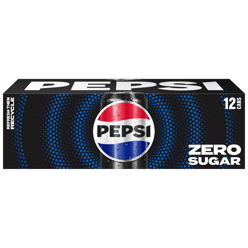 Pepsi Zero Sugar Soda - 12pk/12 fl oz Cans, 1 of 7