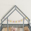 CAVINAS Twin/Full Size Kids House-Shaped Floor Bed,Wood Canopy Toddler Bed Frames,Montessori Floor Bed for Kids,Girls&Boys,No Box Spring Needed - 3 of 4