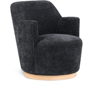 Meridian Furniture,Clarita Chenille Fabric Swivel Accent Chair - 1 of 4