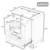 ChicFurnit Bathroom Vanities 30" Bathroom Vanity Base Only Multi-functional for Bathroom Cabinet with Doors and Drawer, Dark Green, 29.5"*17.8"*33.8" - 3 of 4