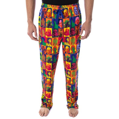 Star Wars Men's Warhol Pop Art Characters Square Design Pajama Pants (sm)  Multicoloured : Target