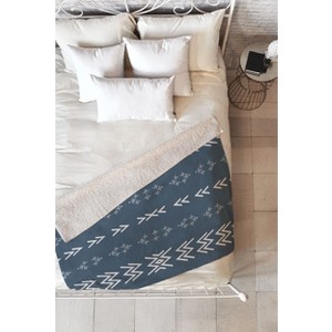 Sheila Wenzel-Ganny Minimal Blue Mudcloth 60" x 80" Fleece Blanket - Deny Designs - 1 of 2