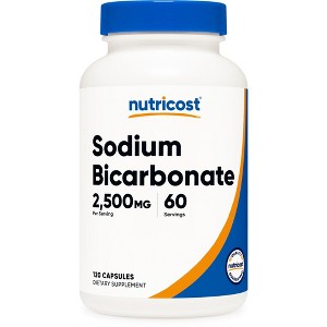 Nutricost Sodium Bicarbonate (2,500mg) 120 Capsules - GMO-free, Gluten Free, Vegan, 60 Servings - 1 of 4