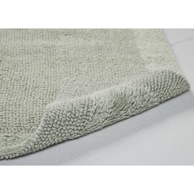 Sage Green Cotton Reversible 2-Piece Bath Rug Set