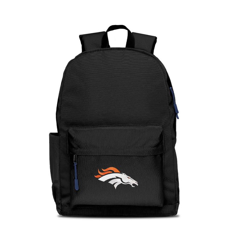 NFL Denver Broncos Campus Laptop Backpack - Black, 1 of 2