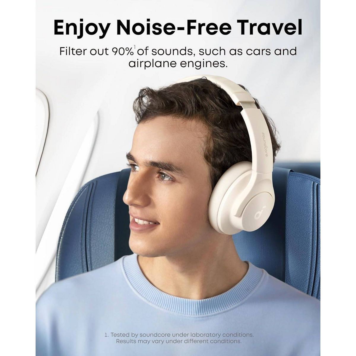 Anker Soundcore Q20i Plus Hybrid Active Noise Cancelling Over-Ear Bluetooth Headphones - White - thumbnail 2