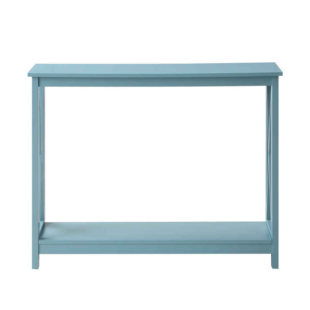 Breighton Home Oxford Console Table with Shelf in Sea Foam Blue