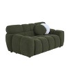 NicBex 64.96 Inch Boucle Loveseat Sofa,2-Seater Upholstered Sofa with 2 Round Pillows for Living Room,Office,Apartment,Green - 4 of 4