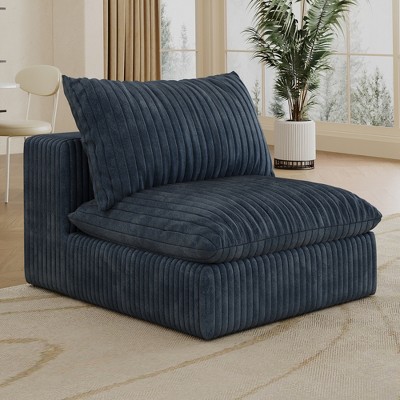Cloud Sofa,Corduroy Fabric,Deep Seat Couches,Double-layer design,Removable Cushion,No Assembly, DIY Combination for Living room, Bedroom