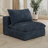 Dexmalle Modern Soft Corduroy Double-layer Cloud Sofa Full Assembly,1 Middle - 2 of 4