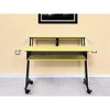 HomeRoots 47" Yellow and Black Computer Desk - 2 of 4