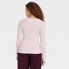 Women's Slim Fit Long Sleeve Scoop Neck Ribbed T-Shirt - A New Day™ - image 2 of 4