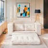Okak Modern Convertible 2-in-1 Sofa Couch with Steel Frame,Corduroy Fabric Memory Foam Loveseats for Bedroom, Apartment - 3 of 4