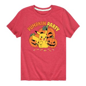 Boys' - Pokémon - Pikachu Halloween Pumpkin Party Short Sleeve Graphic T-Shirt - 1 of 4