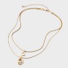 Interlock Circle Pendant Multi-Strand Necklace - A New Day™ Gold - 3 of 4