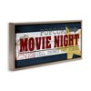 Stupell Industries Movie Night Vintage Sign Floating Frame Canvas Art - 2 of 4