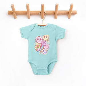 The Juniper Shop Colorful Checkered Smiley Face Baby Bodysuit - 1 of 2