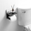 Wall Mount Toilet Paper Holder with Mobile Shelf Stainless Steel Rustproof Tissue Paper Holder - 3 of 4