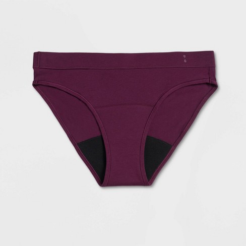 Thinx for All Women's Plus Size Super Absorbency Bikini Period Underwear -  Plum Purple 4X