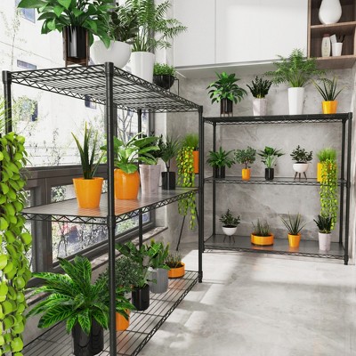 YONWAY 3 Tier Metal Shelf, Height Adjustable Storage Shelves Comes With 4 Leveling Feet Shelf Liner Waterproof For Closet Kitchen Garage