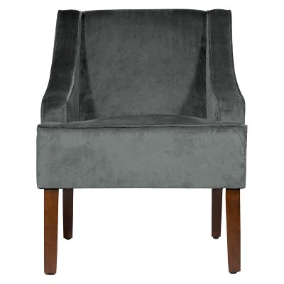 Velvet Swoop Armchair - HomePop