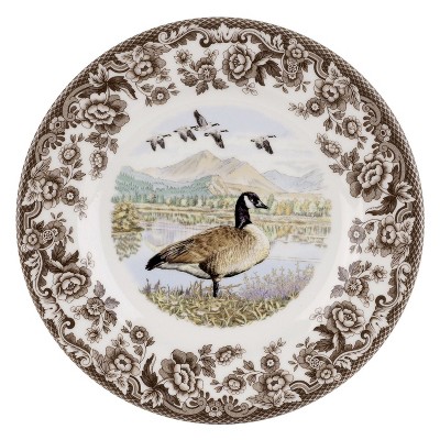 Spode Woodland 8” Dinner Plate, Perfect For Thanksgiving And Other Special Occasions, Made In England, Bird Motifs