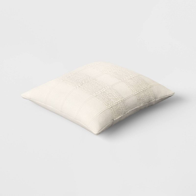 Textural Solid Square Throw Pillow Off-White - Threshold&#8482;, 4 of 7