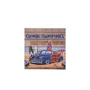 Beachcombers Gone Surfing Wall Plaque Wall Hanging Decor Decoration Hanging Composite Sign Home Decor With Sayings 11.4 x 0.35 x 11.4 Inches. - 1 of 2
