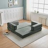 74" Modern 3-Seater Corduroy Sofa Bed with Tri-Fold Design, Ergonomic Comfort & Easy Assembly for Compact Living Rooms and Apartments - 2 of 4