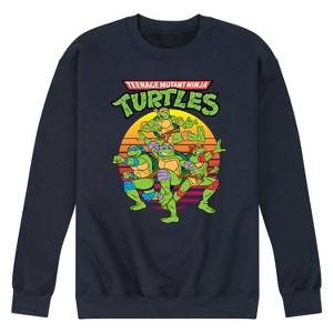 Men's - Teenage Mutant Ninja Turtles - Retro Sunset Graphic Fleece Sweatshirt - 1 of 4