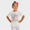 Toddler Girls' SmileyWorld 2pc Short Sleeve T-Shirt and Biker Shorts Set - White - 3 of 4