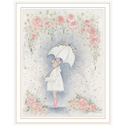 HomeRoots Georgia In The Rain White Framed Print Wall Art