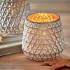 tag Cara Geometric White Glass Pillar Candle Holder, 4.7L x 4.7W x 5.1H - 2 of 2