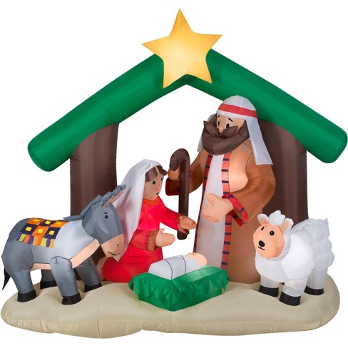 Gemmy Christmas Airblown Inflatable Holy Family Nativity Scene , 6