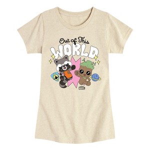 Girls' - Marvel - Guardians of the Galaxy Out Of This World Fitted Short Sleeve Graphic T-Shirt - 1 of 4