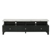70.6" Faux Marble TV Stand with Silver Legs, 3 Drawers, 2 Shelves for Living Room - 2 of 4