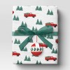 18' Christmas Fabric Ribbon Green Sheer - Wondershop™ - 2 of 3