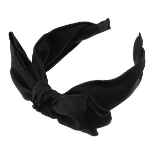 Unique Bargains Women's Double Layered Bow Knot Headband Hairband Accessories 2.6 Inch Wide 1Pc - 1 of 4