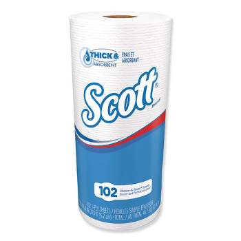 Scott Choose-A-Sheet Mega Kitchen Roll Paper Towels, 1-Ply, 4.8 x 11, White, 102/Roll, 24/Carton