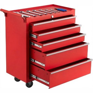 5-Drawer Rolling Tool Chest with Wheels and Locking System, Portable Tool Cabinet for Garage, Workshop, Mechanic - 1 of 4