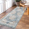 Machine Washable Area Rug Low Pile Non Slip Floor Carpet Vintage Distressed Flower Rug Soft Non Shedding Carpet for Kitchen Bedroom Living Room - 2 of 4