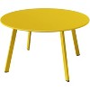 DOMETOUR 27.5 Inch Round Coffee Table Patio Side Table, Weather Resistant Outdoor Large Side Table - 2 of 4