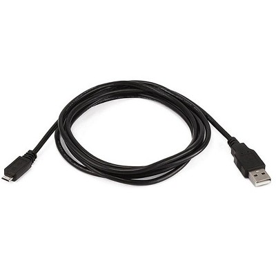 USB 2.0 A Male To Mini B Male 5-Pin Nickel-Plated Cable - 3 Feet Black