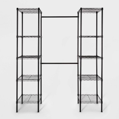 Metal Closet Organizer Shelves System Kit Expandable Clothes