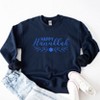 Simply Sage Market Women's Graphic Sweatshirt Happy Hanukkah Blue - 3 of 4
