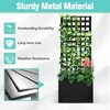 TOAOTBNBO Outdoor Planter Box with Square-Hole Trellis, Metal Raised Garden Bed for Climbing Plants, Galvanized Garden Box with Drainage Holes - 4 of 4