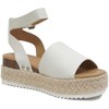 Soda TOPIC Women's Open Toe Espadrilles Platform Wedge Sandals - 2 of 4